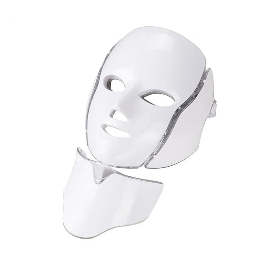 LumiGlow: Mascarilla LED para rostro y cuello para rejuvenecimiento de la piel, antiacné y lifting facial