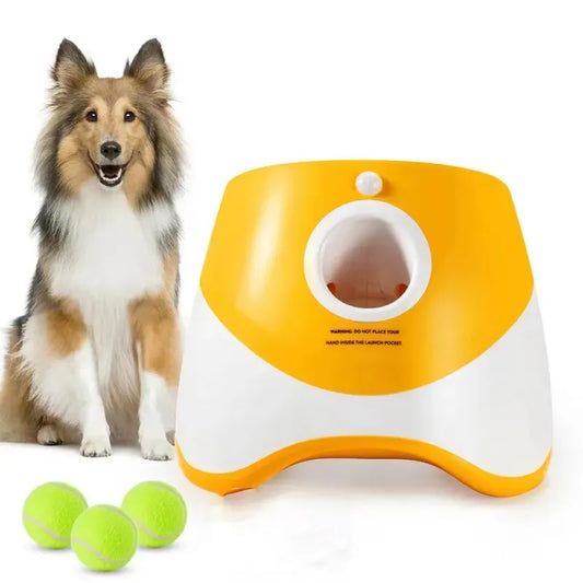 FetchMaster Mini: Lanzador de tenis automático recargable para diversión sin fin para perros 